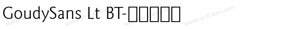 GoudySans Lt BT字体转换